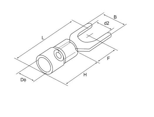 Elektro Geïsoleerde Eindschakelaars sv1.25-5 van de Spadekabel